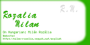 rozalia milan business card